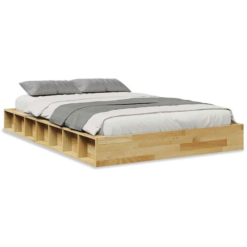 VidaXL Okvir kreveta bez madraca 120x200 cm puno drvo hrast Slike