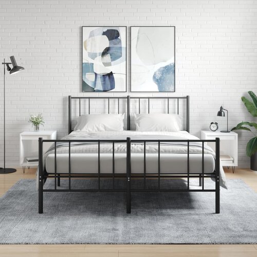 vidaXL Nočna omarica 2 kosa visok sijaj bela 40x35x50cm inženirski les Cene