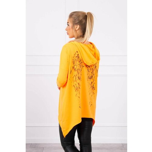 Kesi Sweatshirt with a print of wings orange neon Cene