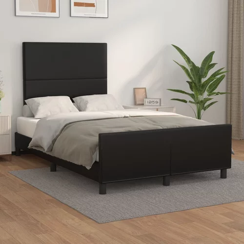 vidaXL Okvir za krevet s uzglavljem crni 120 x 200 cm od umjetne kože