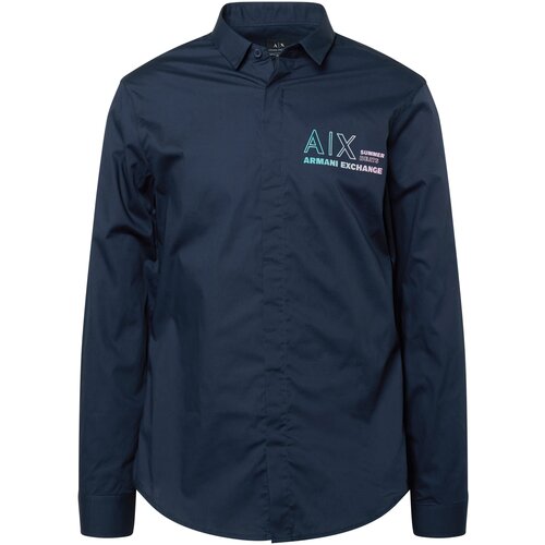 Armani Exchange Srajca mornarska / voda / orhideja Slike