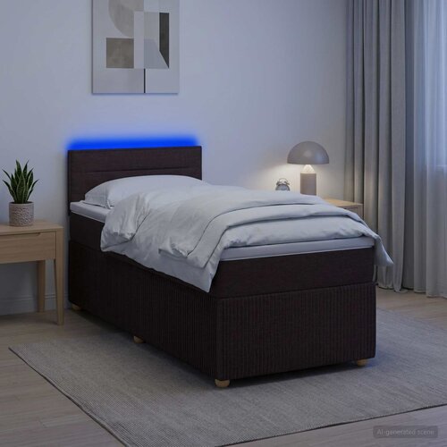  Boxspring krevet s madracem Tamno smeđa 90 x 200 cm Tkanina Cene