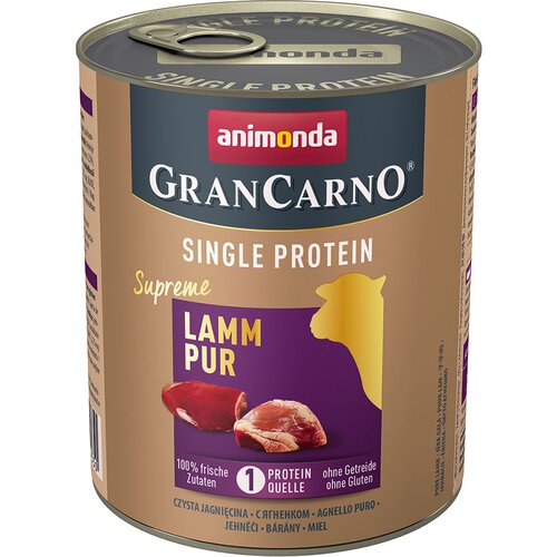 Animonda GranCarno Adult Single Protein Supreme 24 x 800 g - Jagnjetina Slike