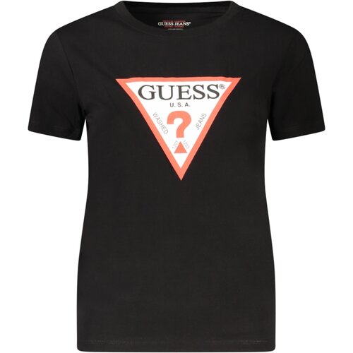 Guess Jeans SHORT SLEEVE T-SHIRT WOMEN BLACK Slike