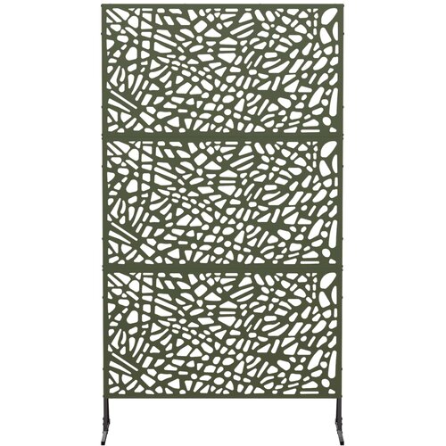  Zaslon za privatnost 100 x 50 x 180 cm Čelik Maslinastozelena Slike