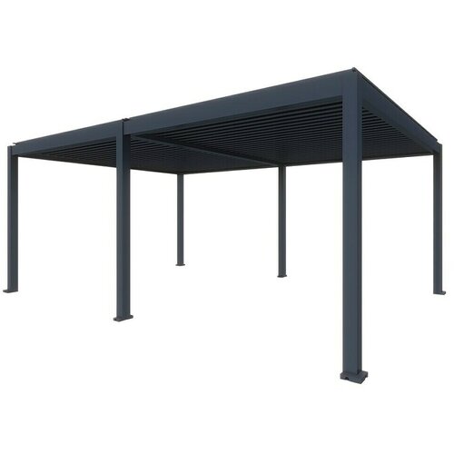 Paviljon z lamelami Model Y (Š x G: 5.630 x 4.000 mm, Barva ogrodja: Antracit, Aluminij) Cene