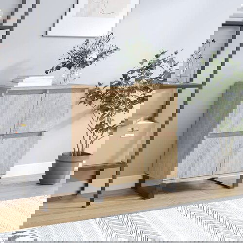 vidaXL Komoda dimljeni hrast 60x35x70 cm inženirski les Cene