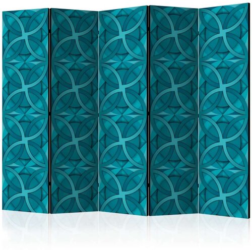  Paravan u 5 dijelova - Geometric Turquoise II [Room Dividers] 225x172 Cijene