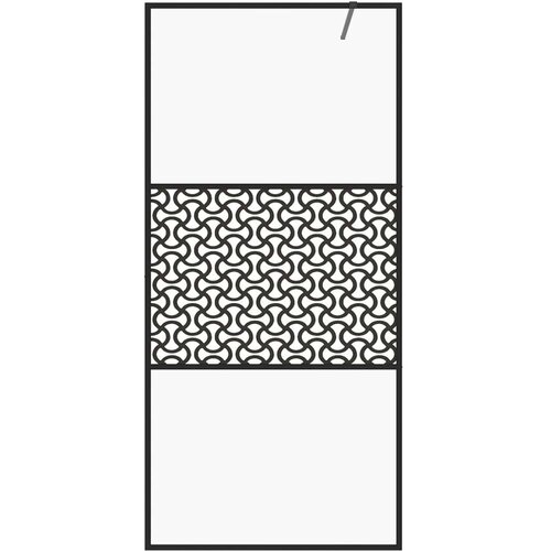 Pregrada za tu&amp;scaron;iranje s prozirnim staklom ESG 115 x 195 cm crna Slike