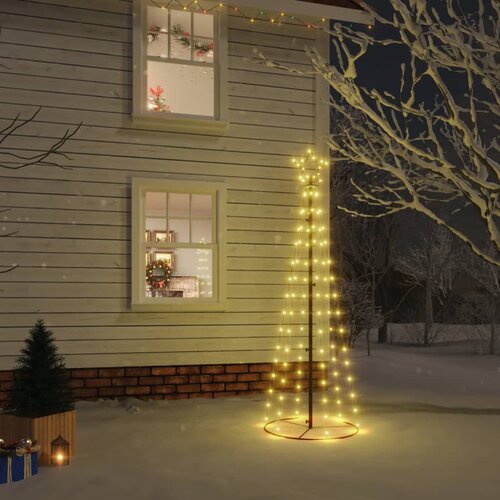 vidaXL Novoletna jelka stožec 108 toplo belih LED lučk 70x180 cm Cene