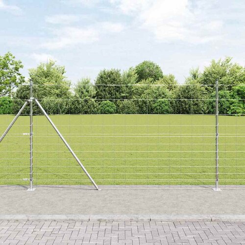 vidaXL field fence 1.4x50 m pocinkano jeklo Cene