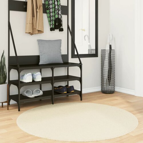 VidaXL Tepih HUARTE kratkih vlakana mekani i perivi krem &amp;Oslash; 120 cm Slike