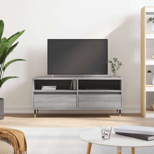 VidaXL TV ormarić sivi Sonoma 100x34 5x44 5cm konstruirano drvo Slike