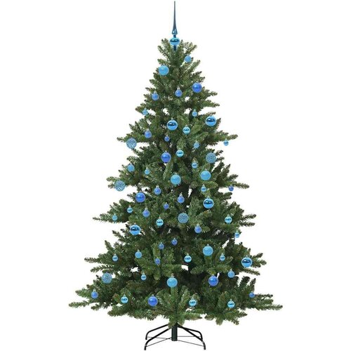 VidaXL Umjetno božićno drvce s nogom with LEDs s stalakom 180cm PVC Slike