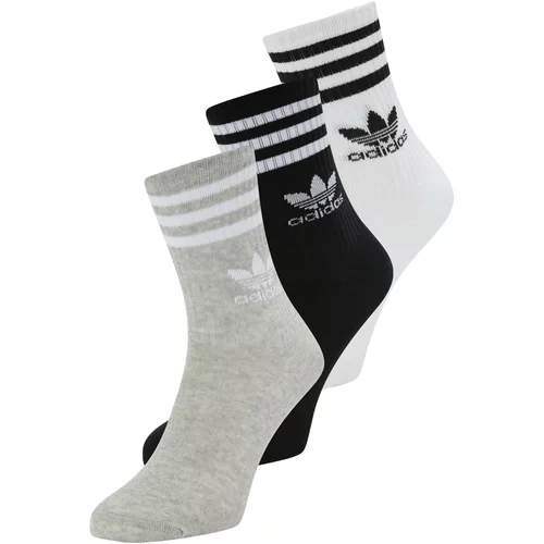 Adidas Nogavice siva / črna / bela