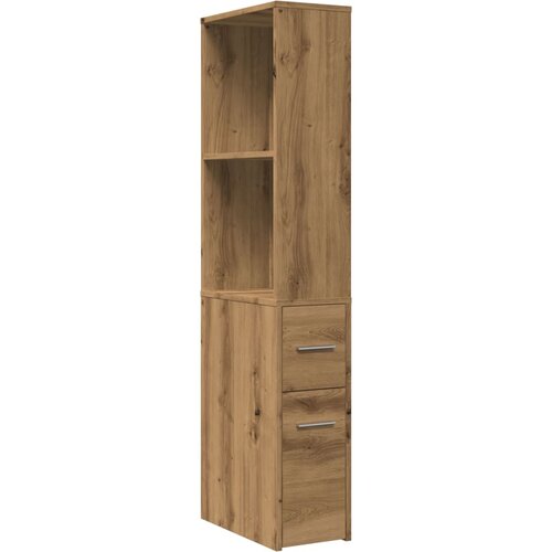 Maison Chic Ozka kopalniška kredenca - Kopalniška omarica - Kopalniški kabinet s kolesi artisian hrast inženirski les, (21795053) Cene