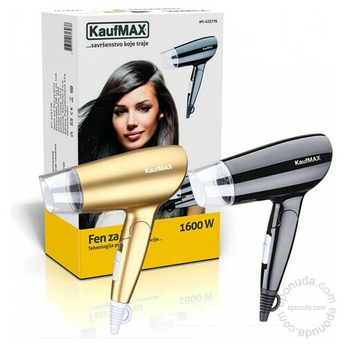 Kaufmax 1600W/zlatna 425776 fen za kosu Slike