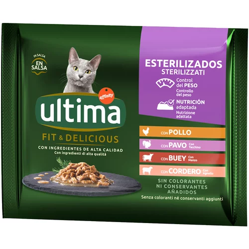 Affinity Ultima Varčno pakiranje Ultima Cat Sterilized 96 x 85 g - Mesni izbor