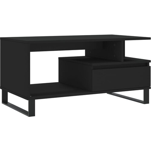  Stolić za kavu crni 90 x 49 x 45 cm od konstruiranog drva Slike