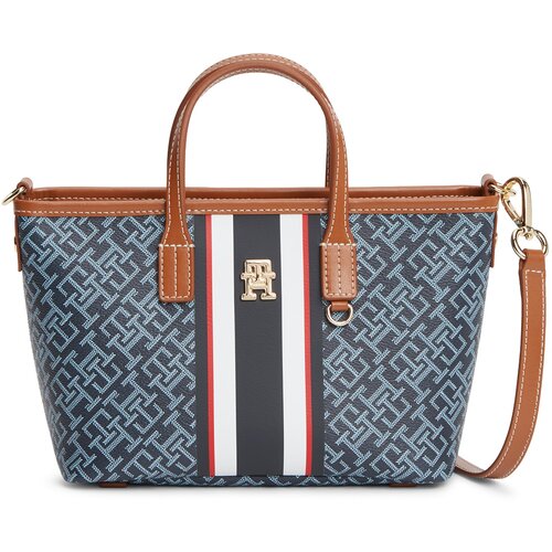 Tommy Hilfiger Ročna torbica 'MONOPLAY' modra / temno modra / konjak / rdeča / bela Cene