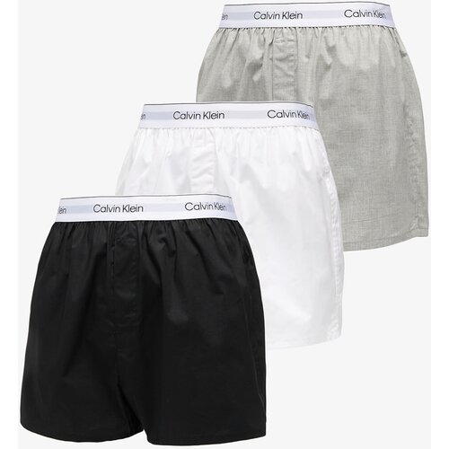 Calvin Klein Bokserice siva / crna / bijela Cene