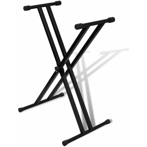 vidaXL prilagodljivo stojalo za klaviature z x okvirjem