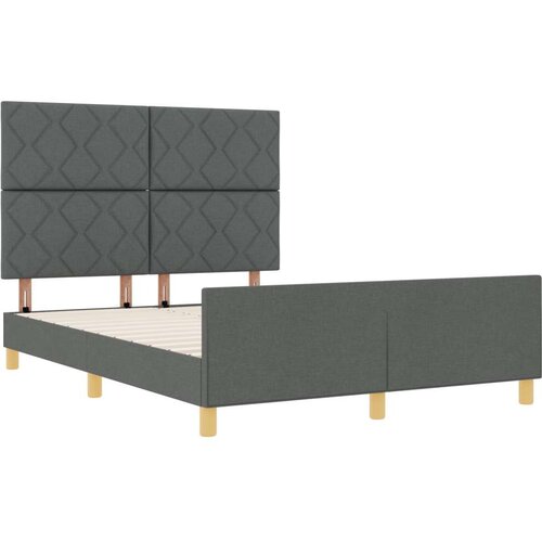 VidaXL Tamno sivi krevet 160x200 cm tkanina Slike