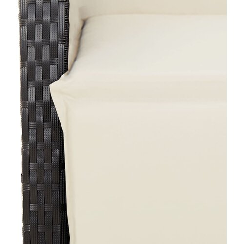  9-dijelni vrtni blagovaonski set s jastucima crni od poliratana Crna 200 cm table length Slike