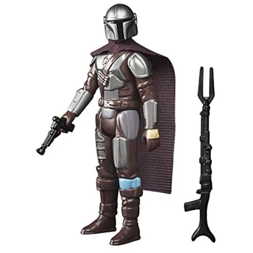 Hasbro Star Wars Retro Collection the Mandalorian (Beskar) igrača 9,5-cm-lestvica Mandalorian zbirateljska akcijska &amp;scaron;tevilka, dodatki, multicolor, F4456, (20856341) Slike
