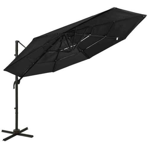  Senčnik aluminij črn 3x3 m Cene