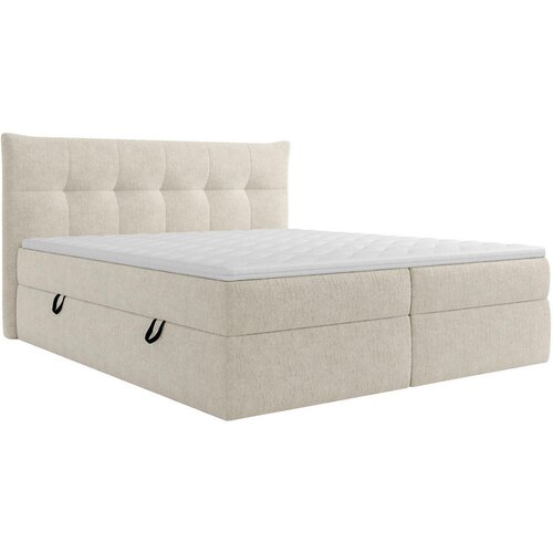 Boxxx POSTELJA Z VZMETNICO 160 cm x 200 cm , tekstil krem barve Slike