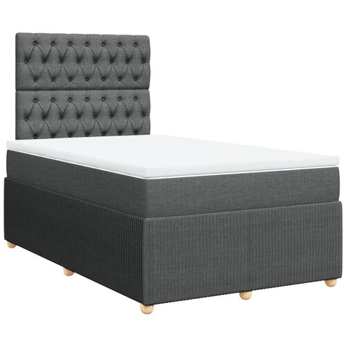 Maison Chic Box spring postelja - Vzmetna postelja z vzmetnico temno siva 120x190 cm blago SL5381, (21902714) Cene
