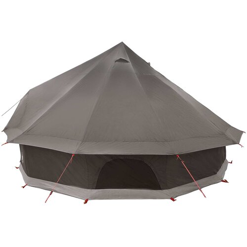 Tipi &amp;scaron;ator Smeđa siva 500 x 500 x 300 cm Poliester i čelik Slike