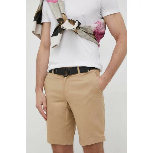 Calvin Klein Kratke hlače za muškarce, boja: bež