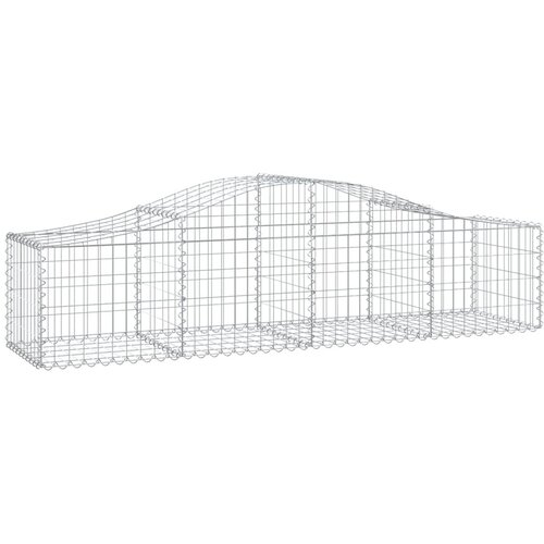  Lučne gabionske ko&amp;scaron;are 4 kom 200x50x40/60 cm pocinčano željezo Slike
