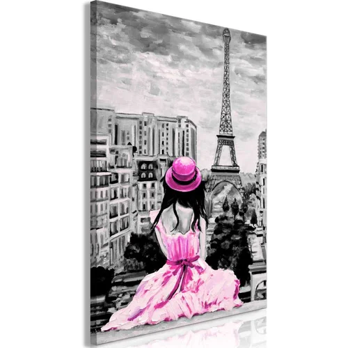  Slika - Paris Colour (1 Part) Vertical Pink 80x120