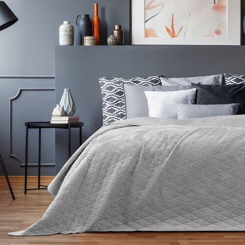 AmeliaHome Svetlo sivo pre&amp;scaron;ito pregrinjalo 260x280 cm Laila &amp;ndash; Slike