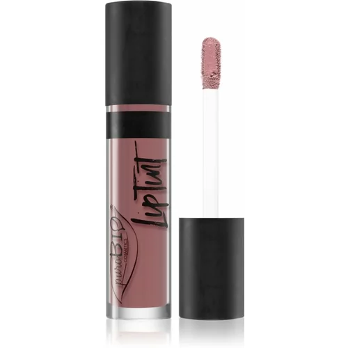 puroBIO cosmetics Lip Tint tekoča šminka z mat učinkom odtenek 04 Cold Pink 4,8 ml