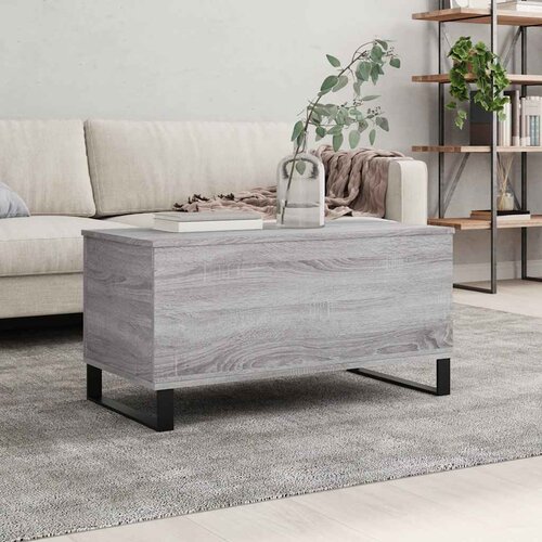  Stolić za kavu siva boja hrasta 90x44,5x45 cm konstruirano drvo Cijene