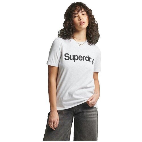 Superdry Majice s kratkimi rokavi T-shirt Core Logo blanc Bela Cene