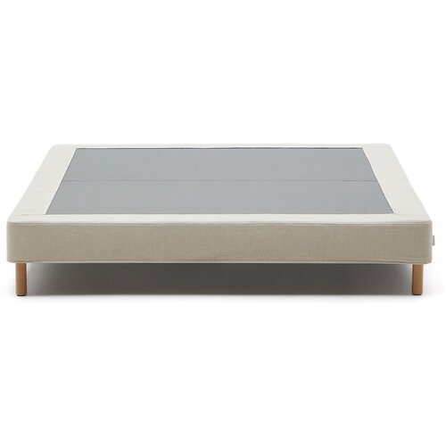 Kave Home Bež oblazinjena zakonska postelja 150x190 cm Ofelia &amp;ndash; Slike