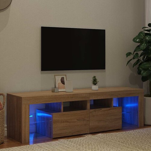 TV ormarić s LED svjetlima boja hrasta sonome 140x36,5x40 cm Cene