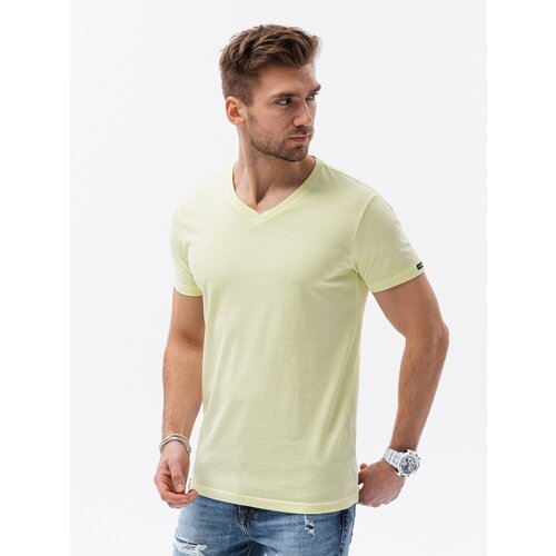 Ombre BASIC classic men's tee-shirt with serape neckline Slike