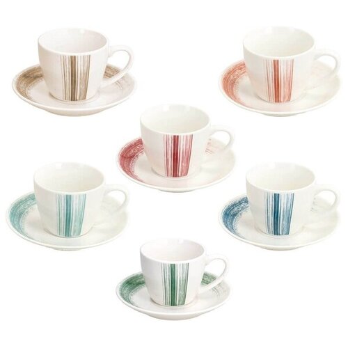 Tognana 6-delni set skodelic za espresso s podstavkom Nanami, porcelan, 80 ml Slike