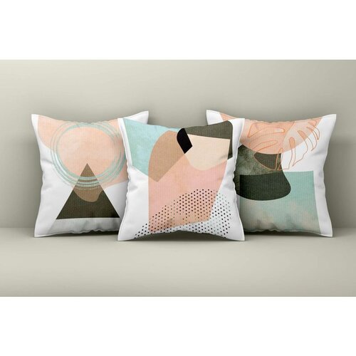 WALLXPERT Set ukrasnih jastučnica Asr_plw25-19, 43x43 cm, 3 komada, Šarene Cene