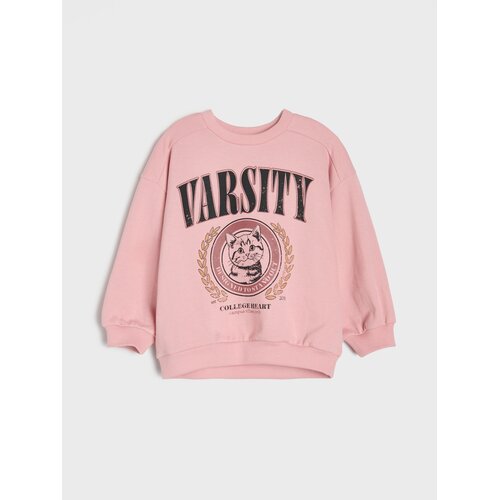 Sinsay Crewneck majica s printom mačke od terry tkanine Slike