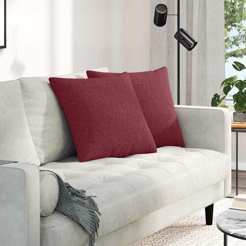 Jastučići za sofu 2 pcs Vinska crvena 50 x 50 cm tkanina Cijene