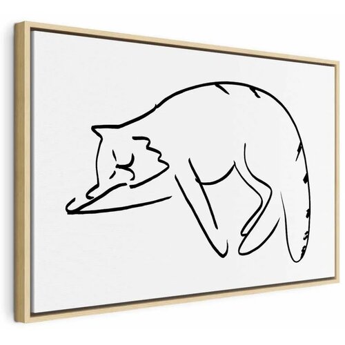  Slika - Cat\'s Dreams (1 Part) Vertical 90x60 U prirodnom drvenom okviru Cene