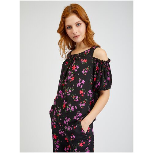Orsay Black Women Floral Blouse - Women Cene