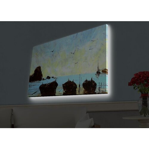 Wallity Slika sa LED osvetljenjem 4570HDACT-034, 45x70 cm Cene